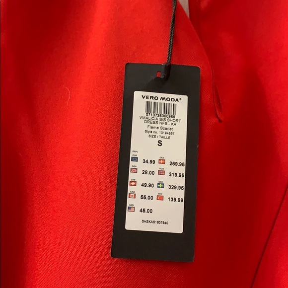 ASOS Asymmetrical Red Dress - Small - Picture 3 of 7